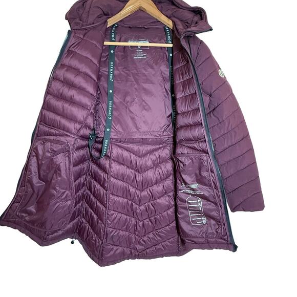 Bernardo Down Jacket Women’s Medium Burgundy Puffer Quilted Packable Lightweight - Picture 3 of 8
